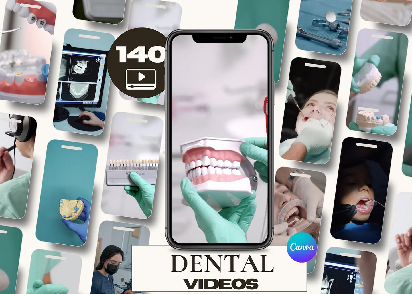 Más de 140 Plantillas de Canva para Reels Dentales